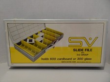 Smith Victor Metal Slide File Case Holds 600 Cardboard OR 300 Glass New