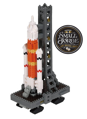 Nanoblock Space, Rocket and Launch Pad, NBH-236, Pieces 610, Level 3, NEW