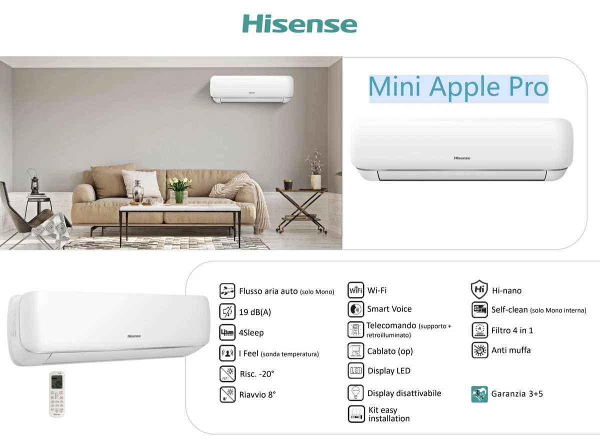 Climatizzatore Hisense Inverter 12000 Btu - Wi-Fi Classe A++ - Foto 2