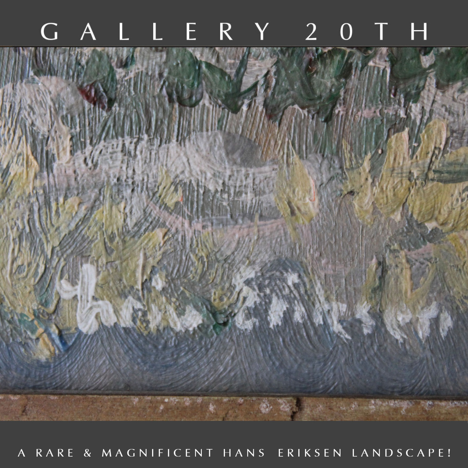 EPIC! DANISH HANS ERIKSEN ORIG. LANDSCAPE OIL PAINTING! ART VTG 30'S MID CENTURY