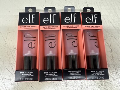 LOT OF 4 - e.l.f Power Grip Primer + 4% Niacinamide - 0.8 fl oz / 24mL