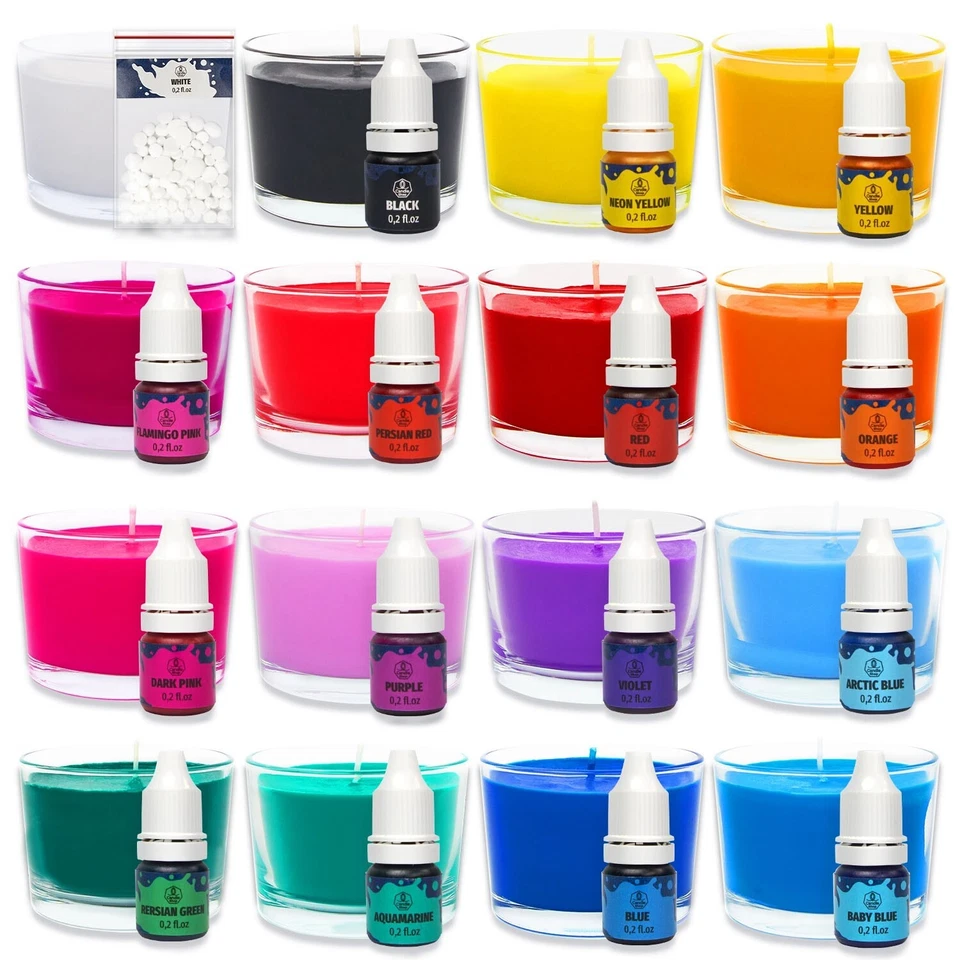 16 Colors Liquid Candle Dye for Candle Making Colorant Wax Concentrated Dyes - Image 2 of 4