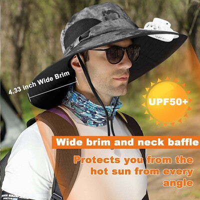 Sun Hat Men Mens Wide Brim Sun Hat With Neck Flap Fishing Safari Hat
