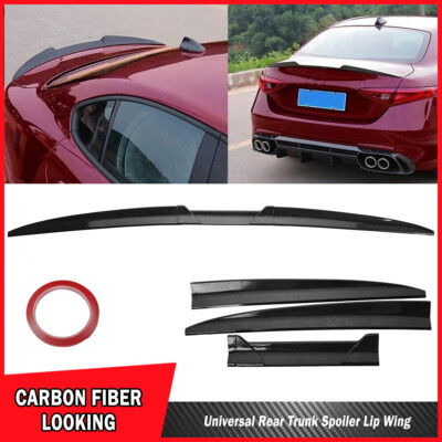 2015-2023 For Alfa Romeo Giulia Sedan Rear Trunk Spoiler Wing Lip Carbon Fiber
