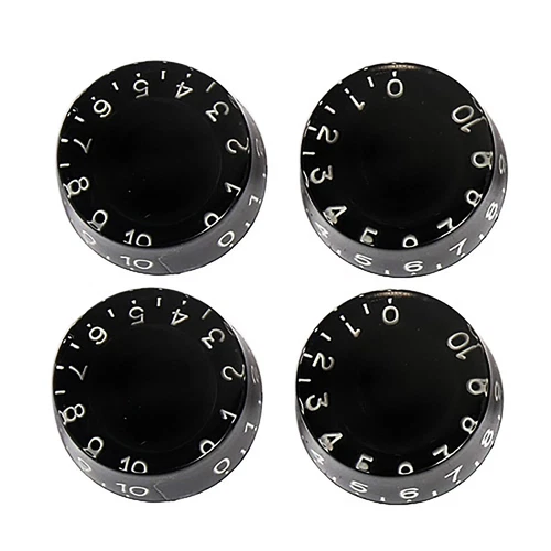4Pcs Black Guitar Speed Control Knobs for Gibson Style Guitar Replacement Parts