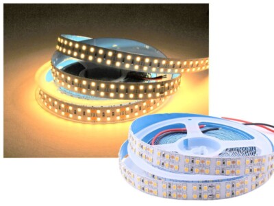 LED Strip Streifen 240 LED/m 12V 18W/m 15000 Lumen warmweiss 5m Rolle 1200 LED