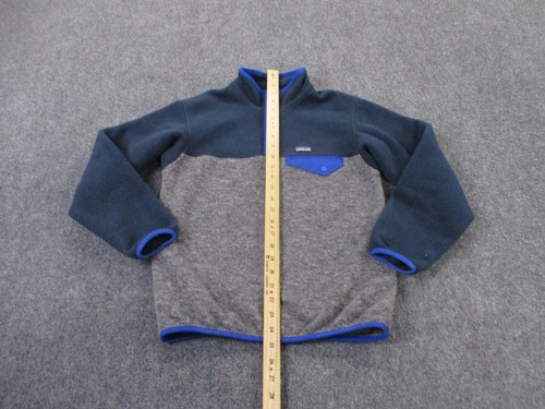 Patagonia Jacket Boys L 12 Fleece Snap T Sweater Outdoors Pullover Synchilla - Picture 3 of 11