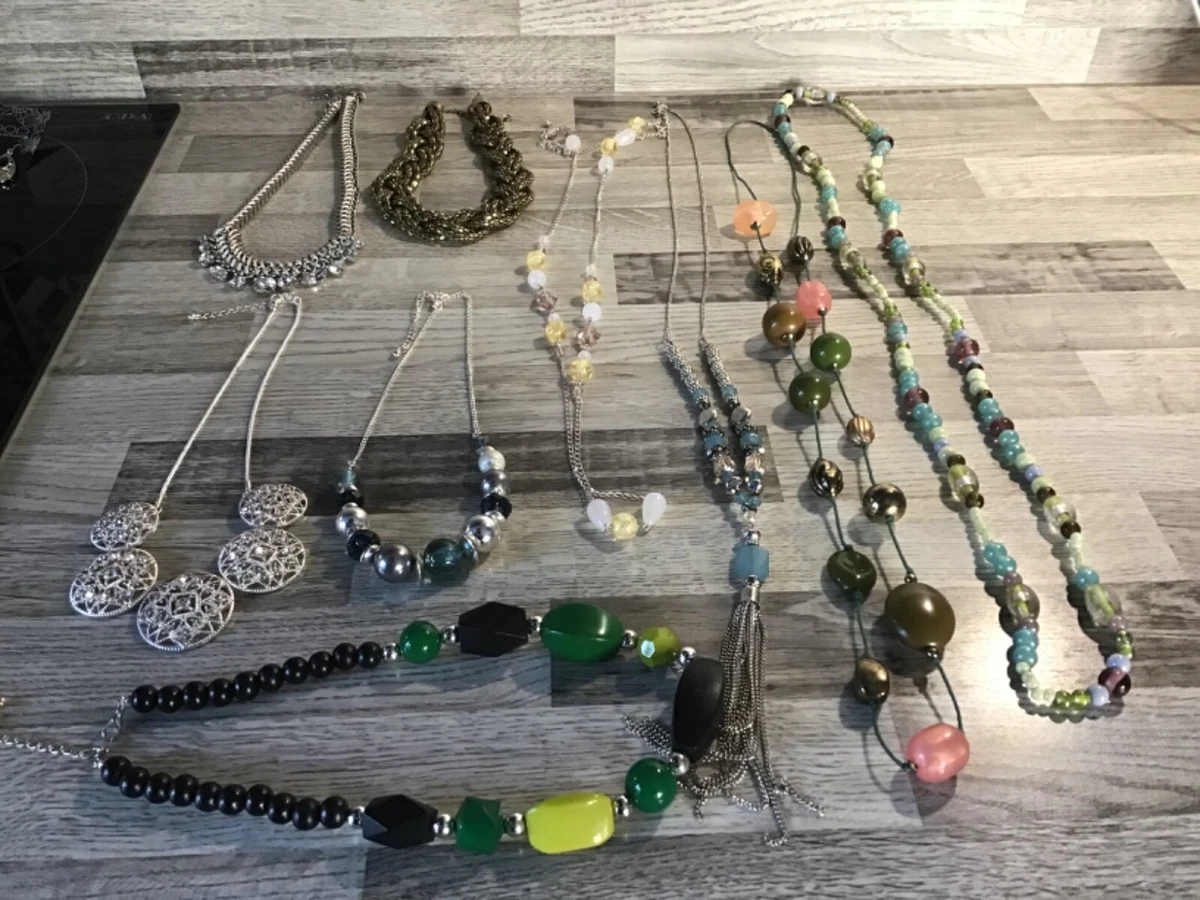 LADIES GIRLS ASSORTED COSTUME JEWELLERY NECKLACES X 9 PIECES eBay