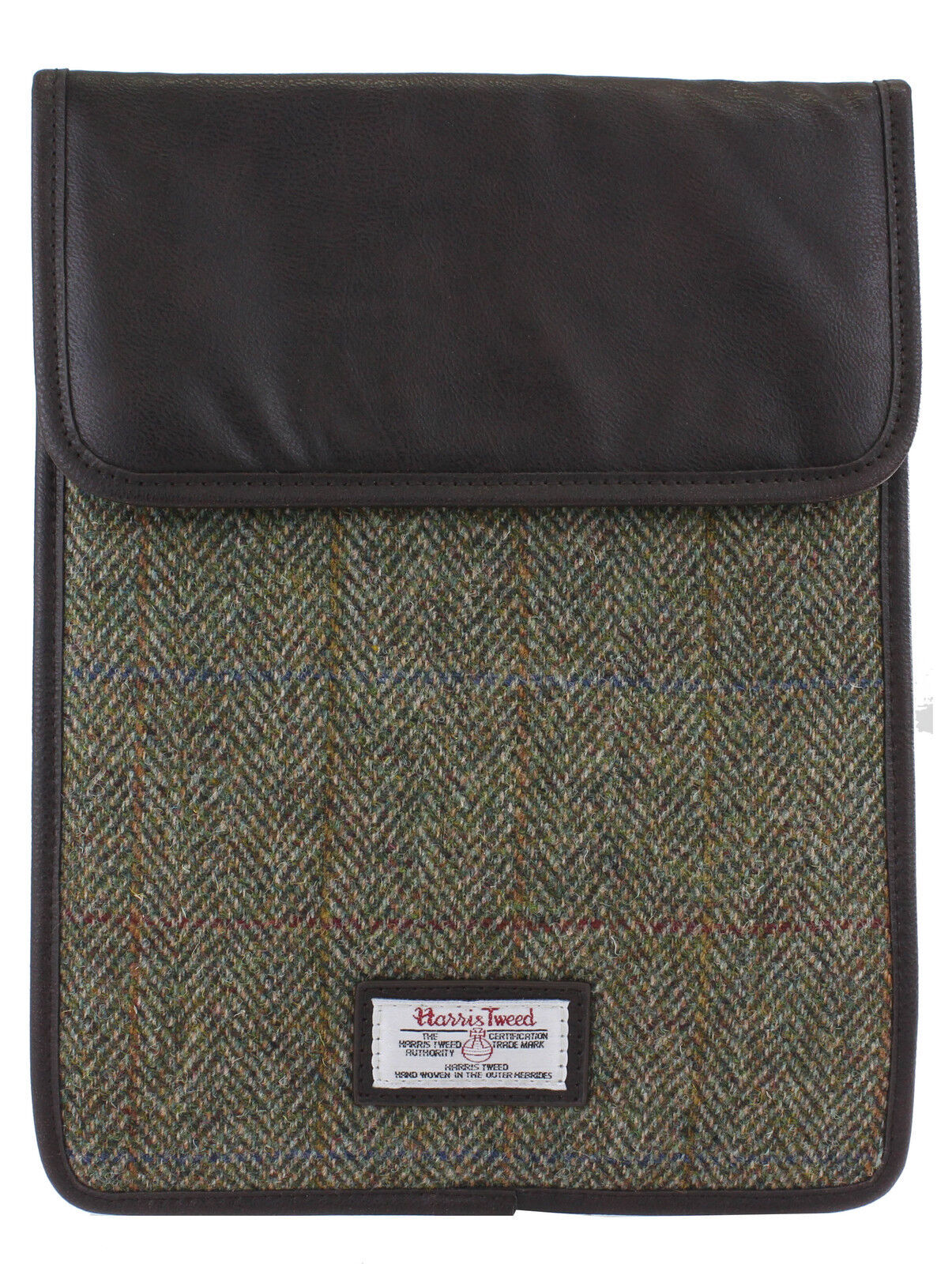 Harris Tweed iPad Case Brown/Green Herringbone  Mens Gift