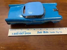 Vintage 8" 1950's-60's Pressed Steel Toy Car; missing wheel; for parts/restore