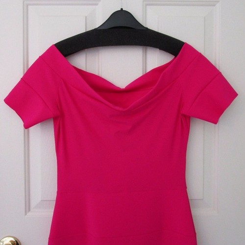 NWT La Petite Robe di Chiara Boni Haley Pink OffShoulder Banded Dress 48/12 $695 - Picture 5 of 9