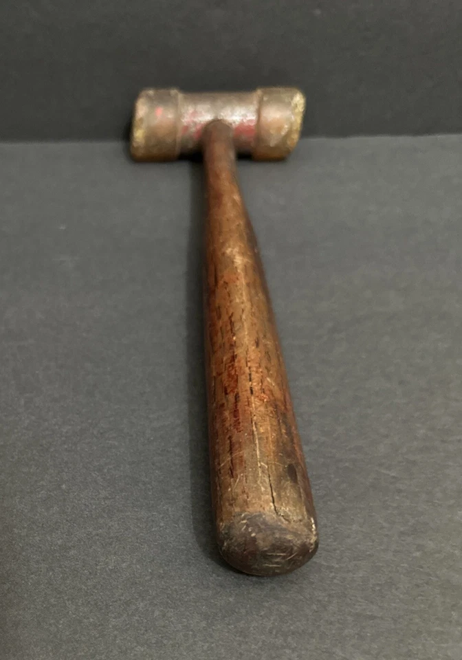 MAZO MARTILLO DOBLE CARA PLÁSTICO DURO VINTAGE Foto 3 de 4