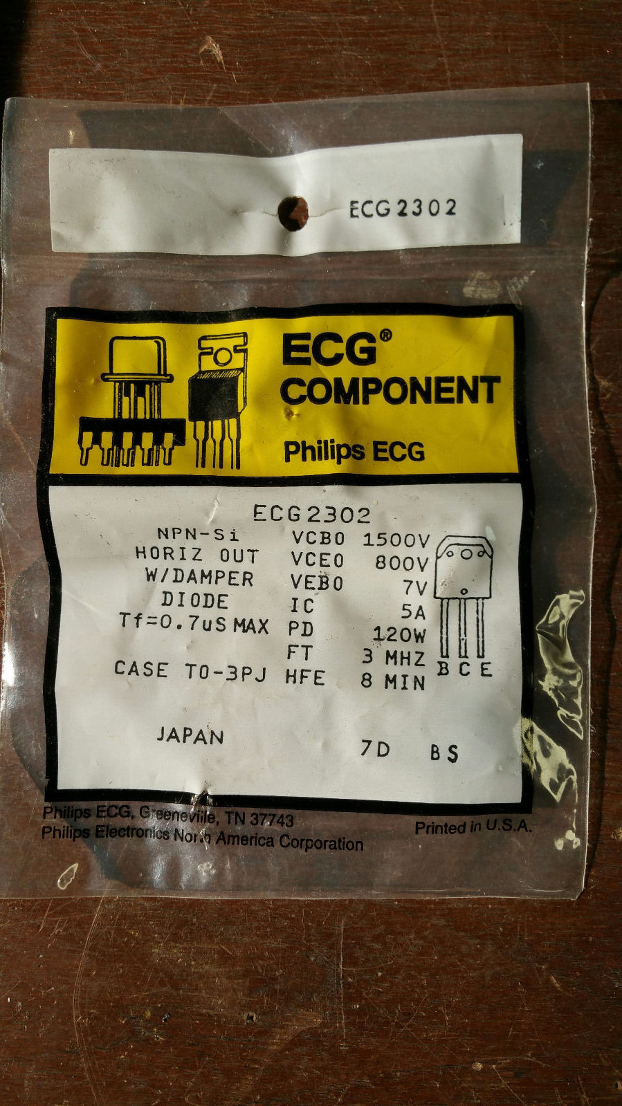 Transistor ECG1049 / NTE1049 - Équivalent Philips D'origine - Neuf Pour Réparation électronique