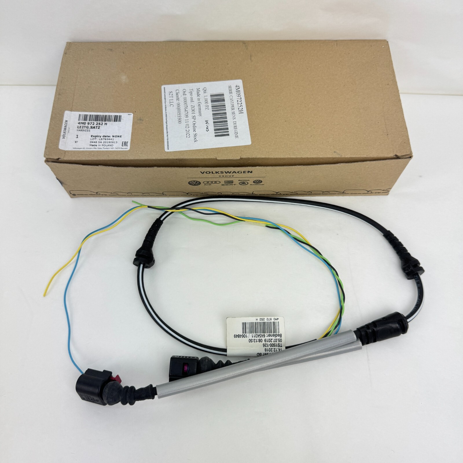 2018 -24 Lamborghini Urus Front Right Wiring Harness ABS Speed Sensor 4M0972252H