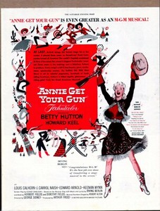 1950 ANNIE GET YOUR GUN Betty Hutton Original Vintage Color Movie Ad