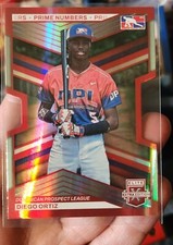 2023 elite extra edition baseball diego ortiz prime numbers diecut 5/9 jersey #