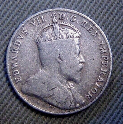 1906 Canada ten cents silver dime silver King Edward VII - Picture 2 of 2
