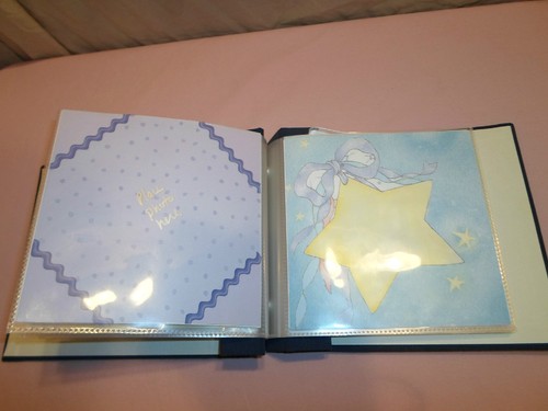 Handmade Baby Boy 1st Year Photo Album Book Life 22 p Blue Shower Memory Picture - Picture 7 of 10