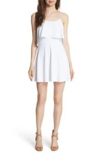 ALICE + OLIVIA NEW $295 Kipp Layered Ruffle Short Mini Dress White Size 4