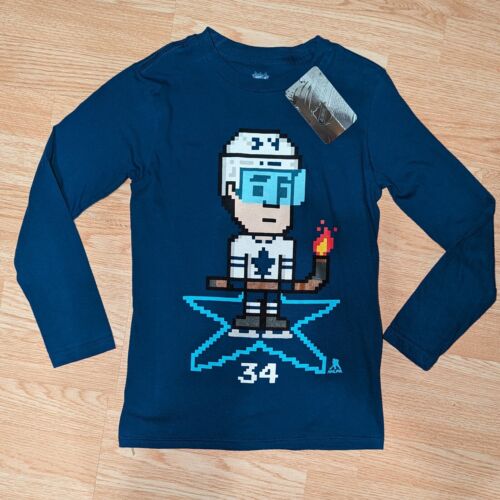 Auston Matthews T-Shirt Toronto Maple Leafs Pixel 8 Bit NHL Youth Small Next Gen