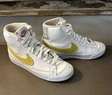 Nike Blazer Mid '77 GS White Light Zitron DH4112-100 Size 4.5 Youth