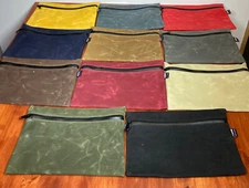 Waxed Canvas Book tool bank book Pouch Classic Durable Water Resistant