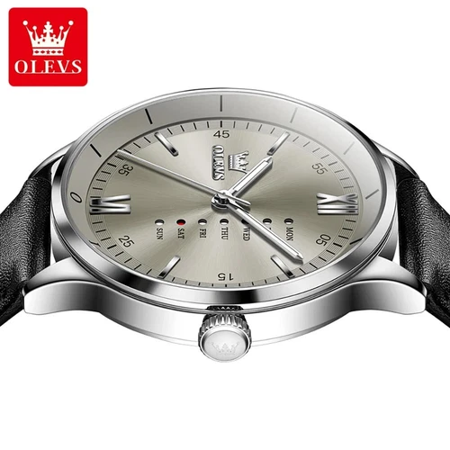 Wasserdichte leuchtende Uhr Quarz OLEVS Herren Business Luxus Datumsarmband Herren - Bild 19 von 21