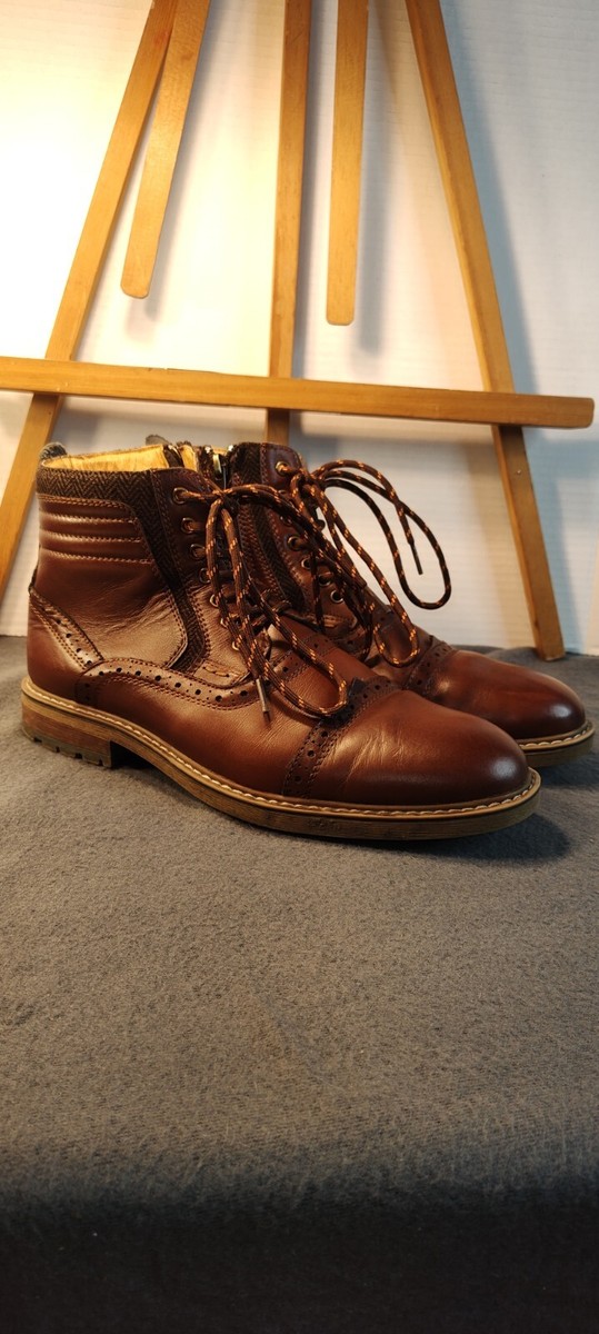 Arkbird Chelsea brown genuine leather ankle boots oxfords casual dress Sz 6 New Amazon.com | Arkbird Mens Oxford Leather Dress Boots Classic  main image 3