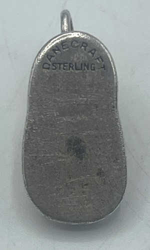 Vintage Danecraft Sterling Silver Newborn Baby Child Booty Shoe 3d Charm Pendant - Picture 9 of 10