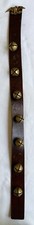 7 Metal Sleigh Jingle Christmas Bells on 31.5    WELCOME  Leather Strap w/ Eagle