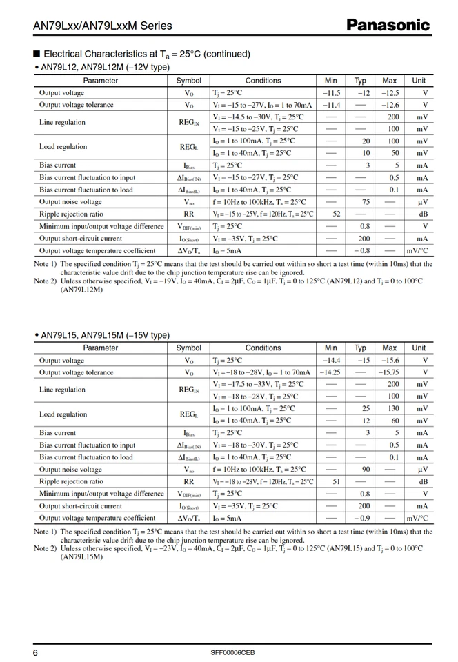 20PCS AN79L12 79L12 Panasonic 12V 0.1A Negative Voltage Regulator IC TO-92 - Image 4 of 4