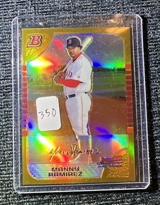 2005 Bowman Chrome Gold Refractor #130 Manny Ramirez 46/50 Red Sox