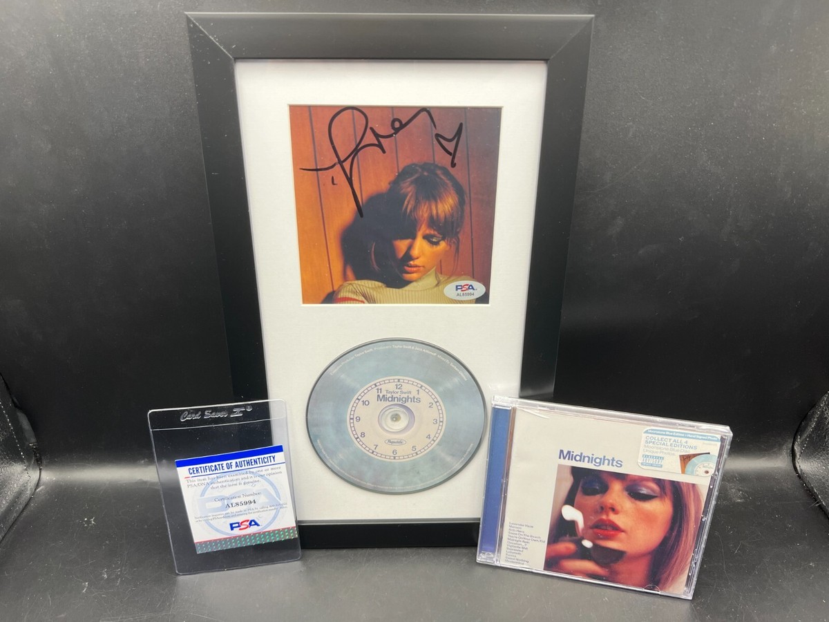 Taylor Swift Signed Autograph Midnights CD Album Drunklor Long