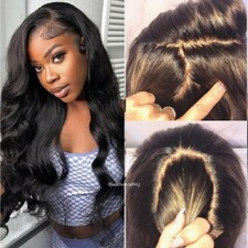 5x5 Silk Base Full Lace Human Hair Wig Body Wave Pre Plucked Silk Top Lace Wigs