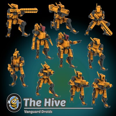 Wargames kompatibel - Vanguard Droid Warriors x 10, Fire Team, The Hive