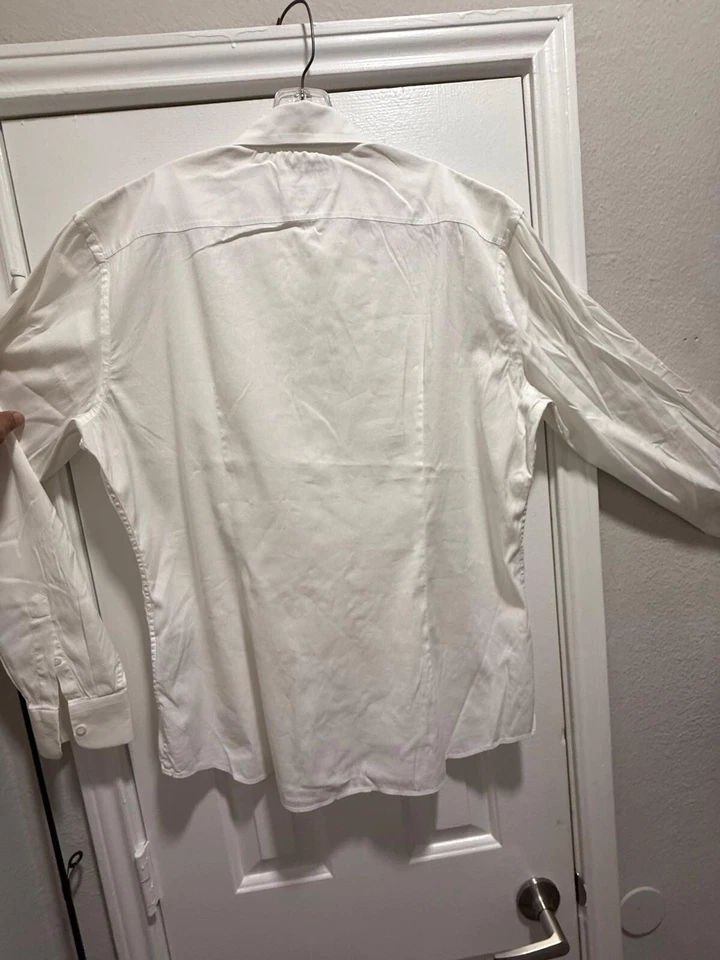 Prada Hombre Manga Larga Camisa Abotonada Talla 16/41. Cuello y botones clásicos Foto 4 de 4