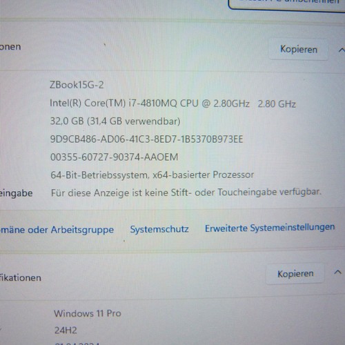 XL SET mit DOCK HP ZBook 15 G2 ELITE WORKSTATION 32GB RAM NEU SSD Windows 11 i7 - Bild 16 von 17