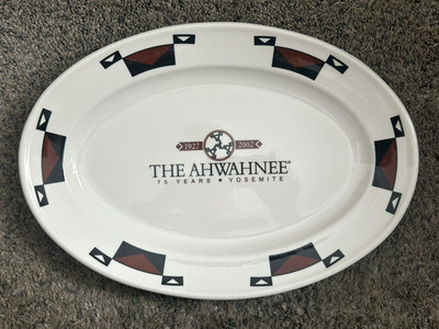 Ahwahnee Hotel YOSEMITE NATIONAL PARK 1927-2002 PLATTER 12'' Sterling China Co.