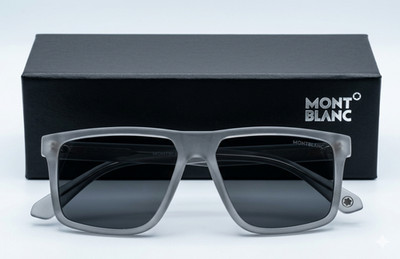 Montblanc Sunglasses| Gray Frame / 100% UV Protected Black Lenses