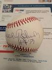 Brooks Robinson Signed Baseball PSA Authenticated Sticker And Card