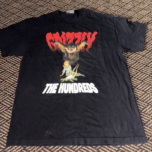 The Hundreds Grizzly Grip Tape Graphic T Shirt Black Medium Skate Streetwear