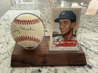 Billy Martin Signed Autographed American League Baseball with 1991 Topps card