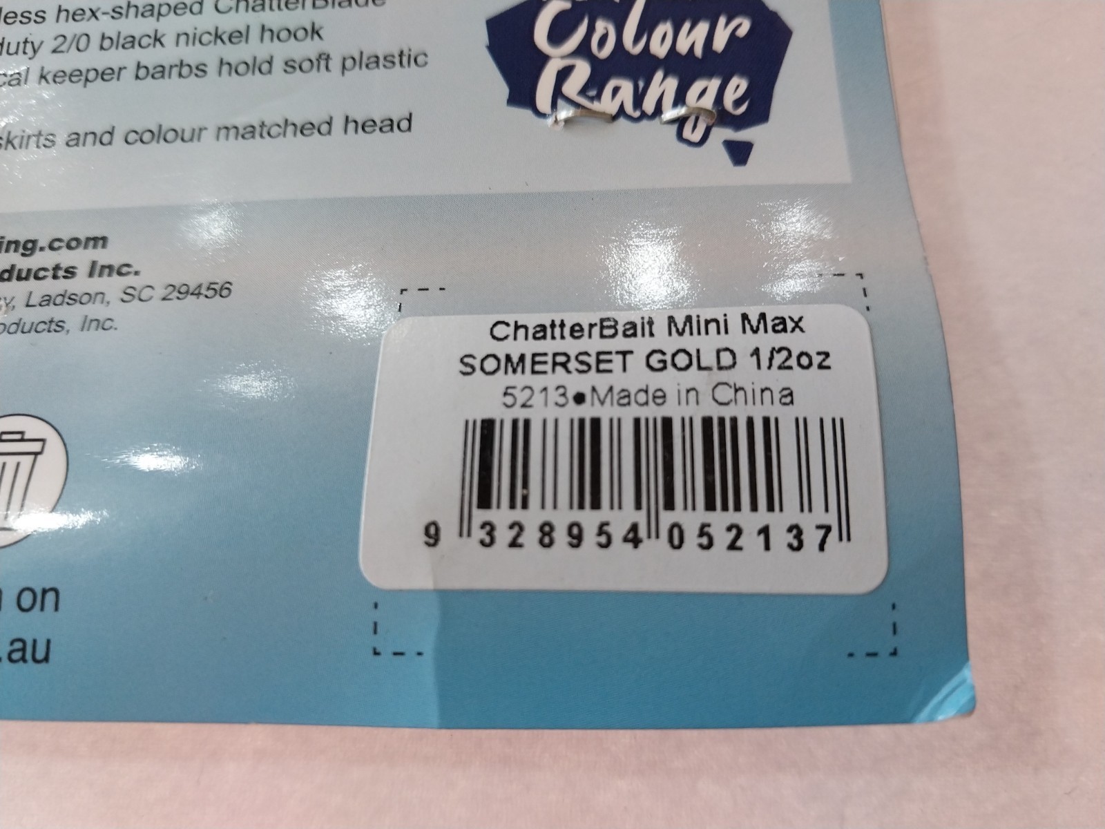 ZMan Chatterbait Mini Max 1/2oz Somerset Gold Fishing Lure - Image 4