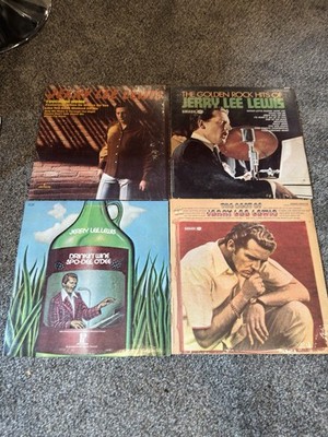 Estate Sale Jerry Lee Lewis 4 LP Vinyl Lot  12'' Stereo