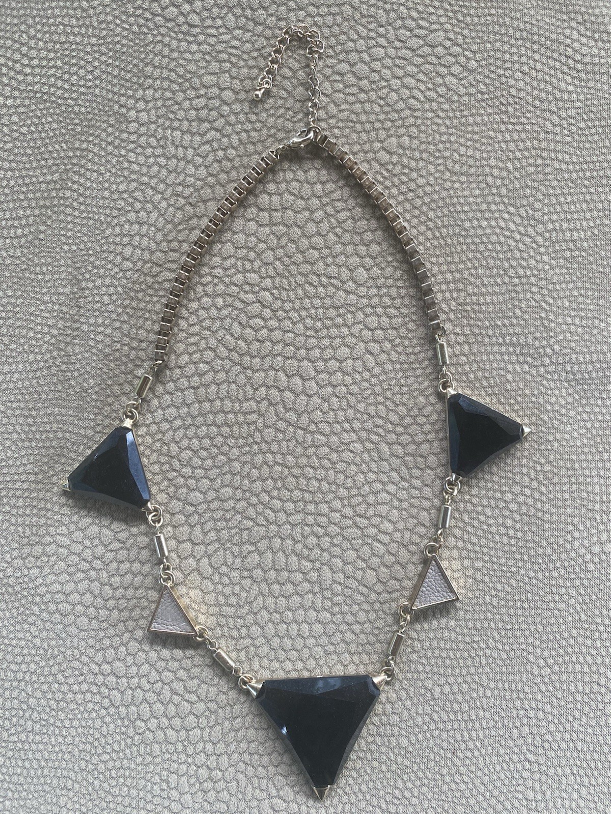 Geometric Triangle Chocker Statement Necklace Mod… - image 1