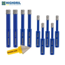 Diamond Hole Cutter Drilling Bit Hexagon Shank for Marble Granite Tile 10pcs/kit