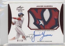 2015 Leaf Trinity Patch Red /10 Javy Guerra Javier Guerra #PA-JG1 Patch Auto 9bg