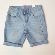 Children  s place light blue jean shorts rolled hem kids size 5Y New with tag
