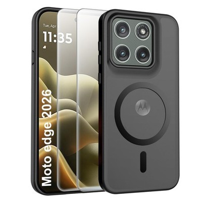 case for Motorola Moto Edge 2026 Magnetic Case with Screen Protector Transluc...