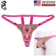 6" Silicone Male Hollow Strap on Dildo Penis Extension Extender for Men